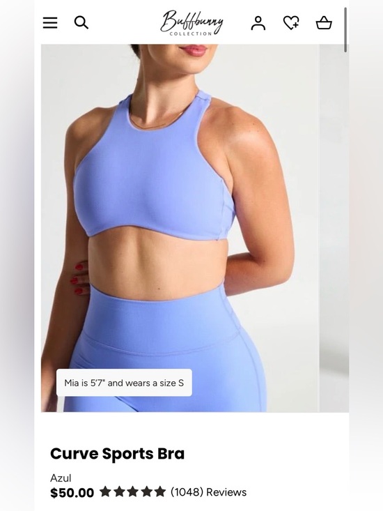 Buffbunny Collection Other - Buffbunny Curve Sports bra Azul XXXL